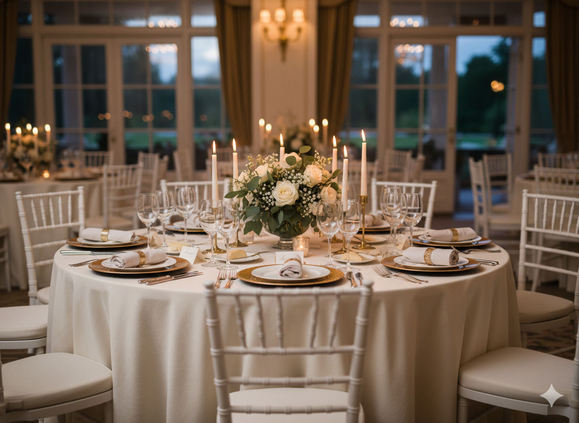 Round and rectangle table rental for events